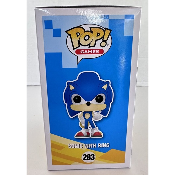 Funko Pop! Games Sonic the Hedgehog with Ring - Sega Vinyl Figure # 283 - Picture 3 of 3